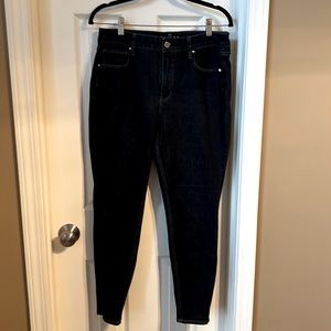 WHBM, the sculpt skinny ankle, dark blue jeans, Size 10